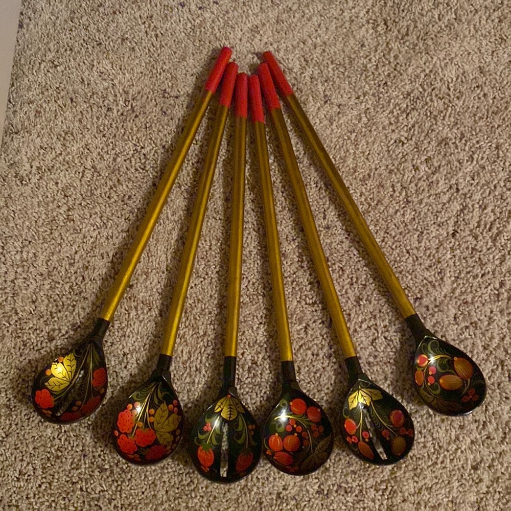 Vintage kitchen wooden spoons this prints
